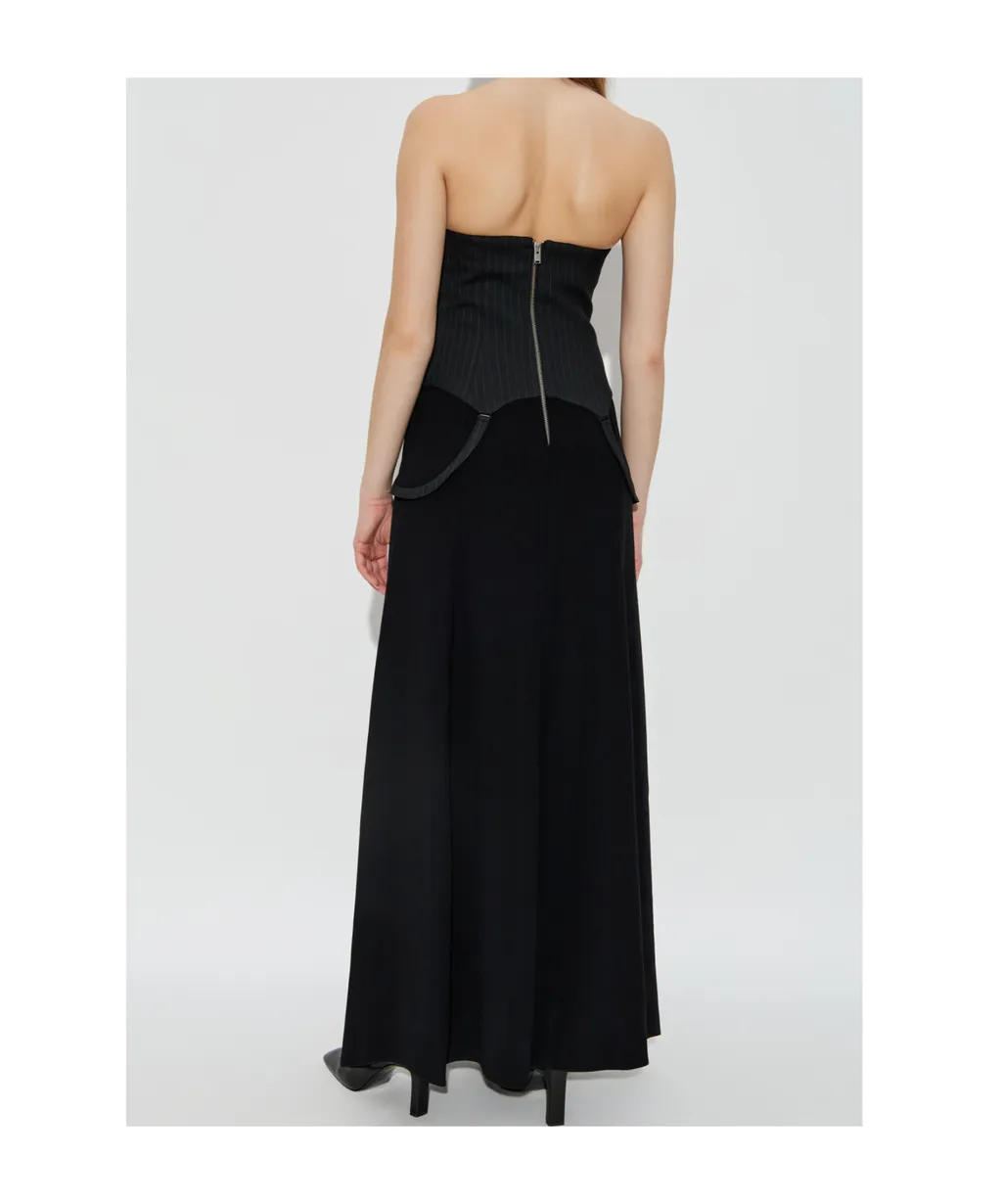 Pinstripe Panel Dress