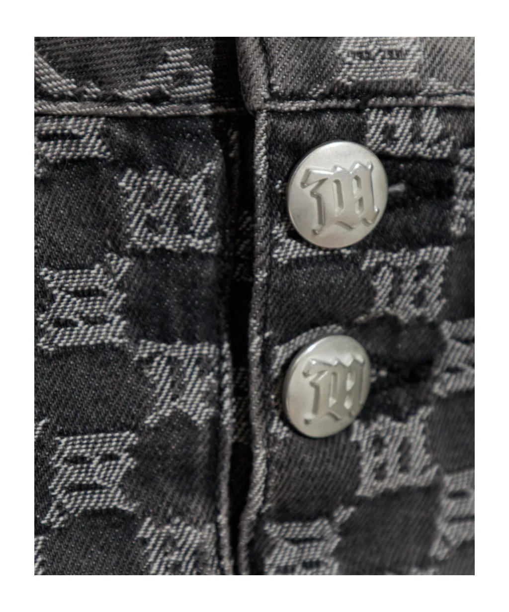 Patterned Buttoned Skirt