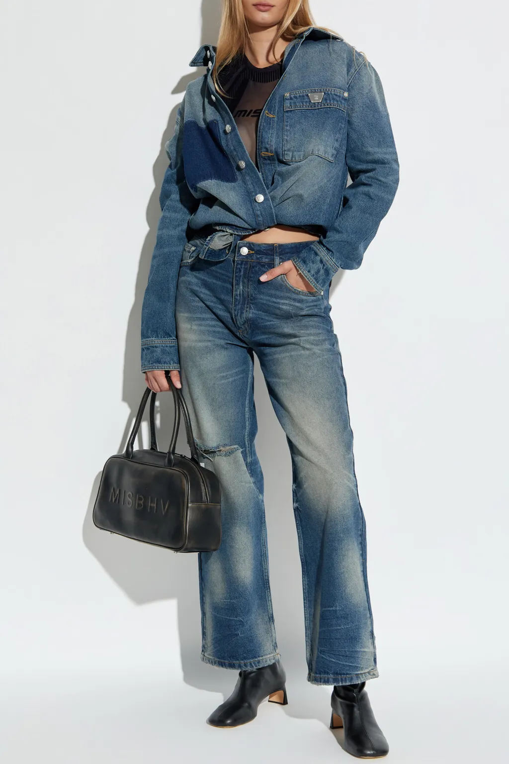 Frayed-Knee Jeans