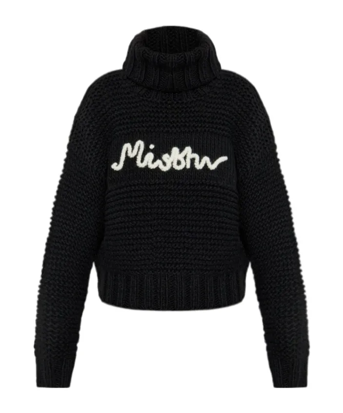 Roll-Neck Logo-Detail Sweater