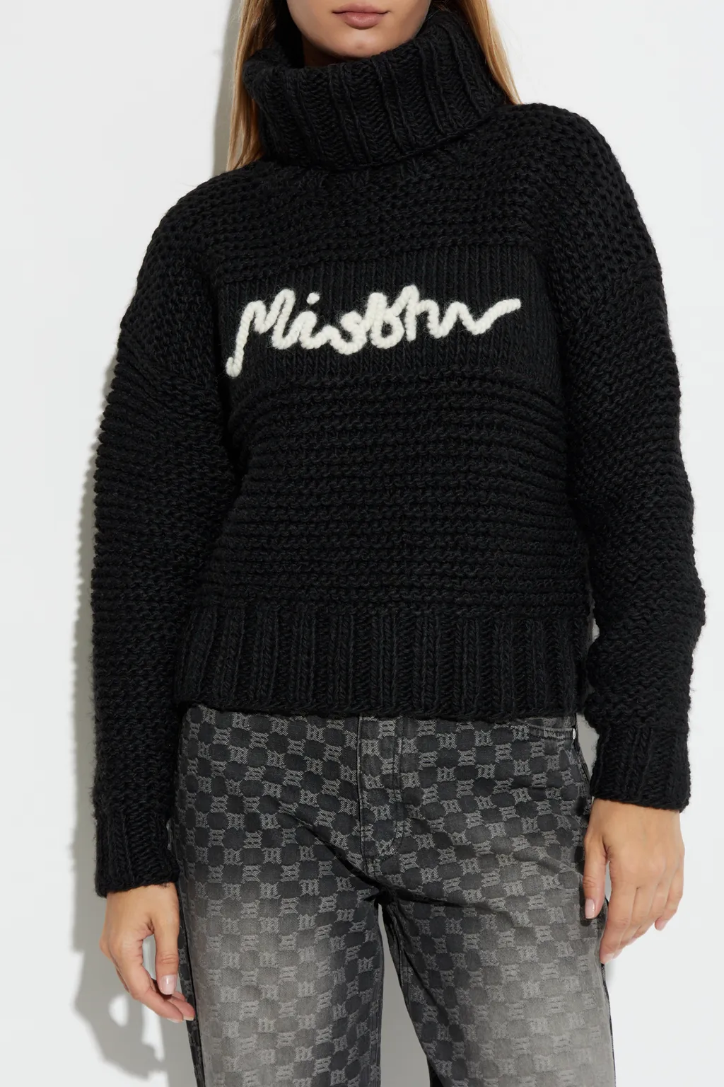 Roll-Neck Logo-Detail Sweater