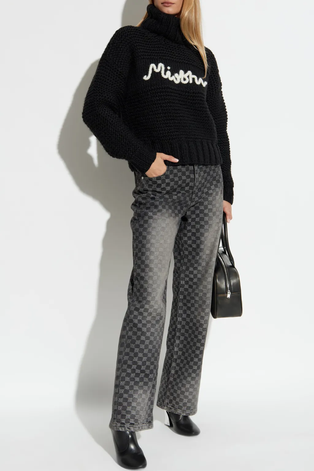Roll-Neck Logo-Detail Sweater