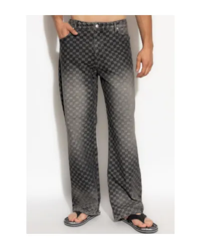 Monogram Washed Black Jeans