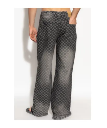 Monogram Washed Black Jeans
