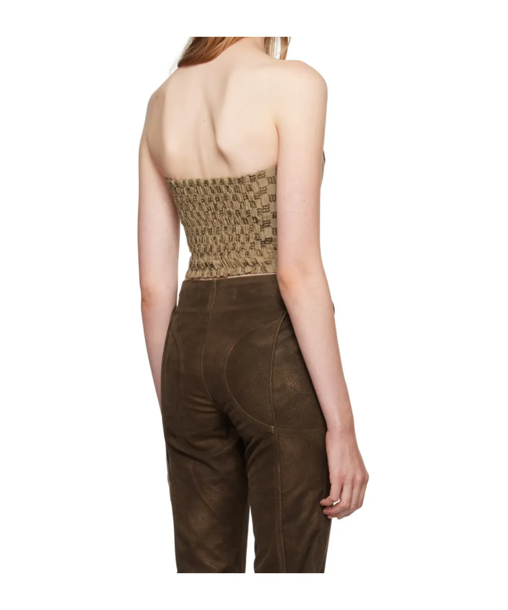 Jacquard Monogram Corset Top