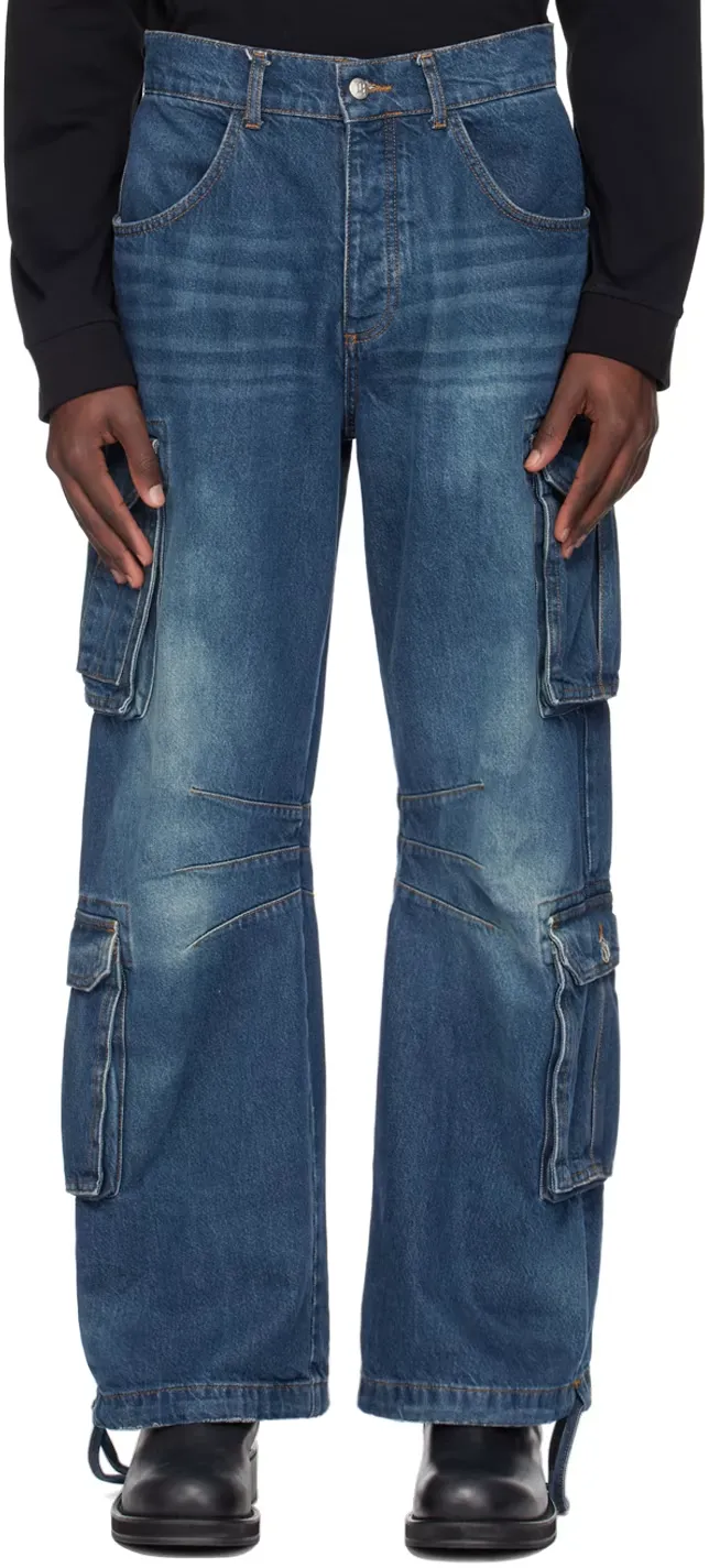 Dirt Bath Wide-Leg Cargo Jeans