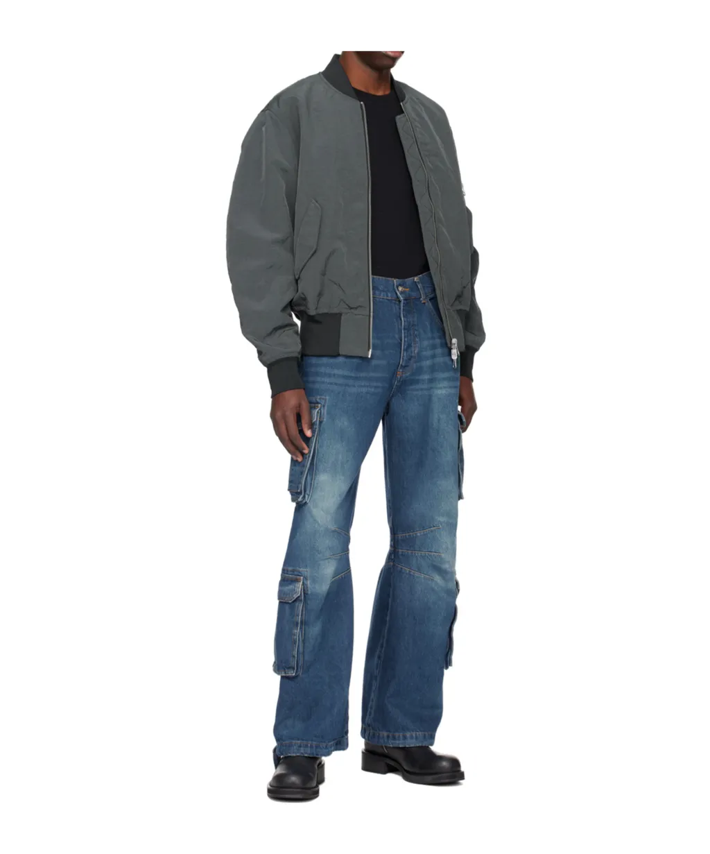Dirt Bath Wide-Leg Cargo Jeans
