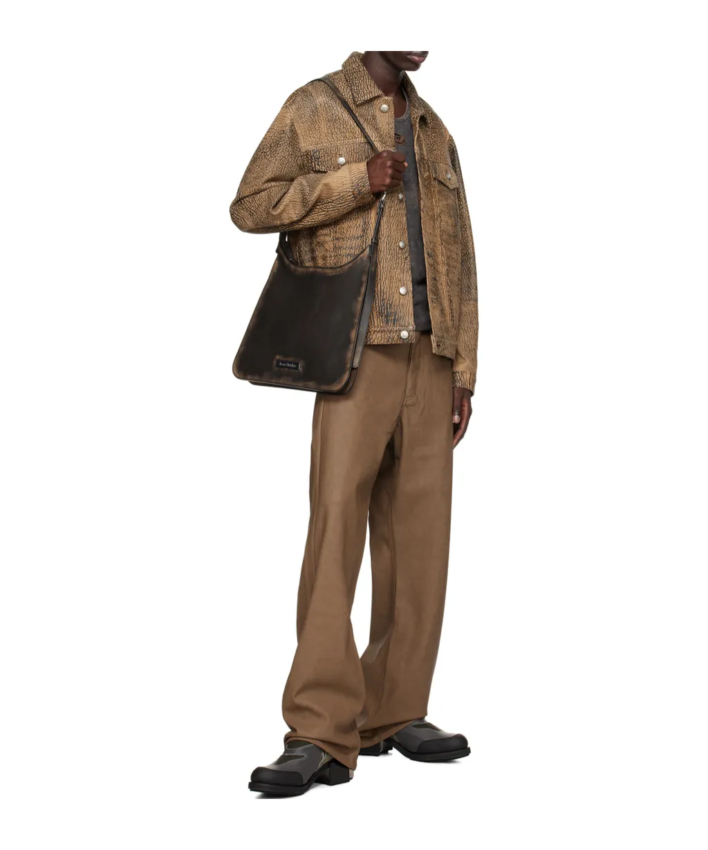 Matte Faux Leather Casual Pants