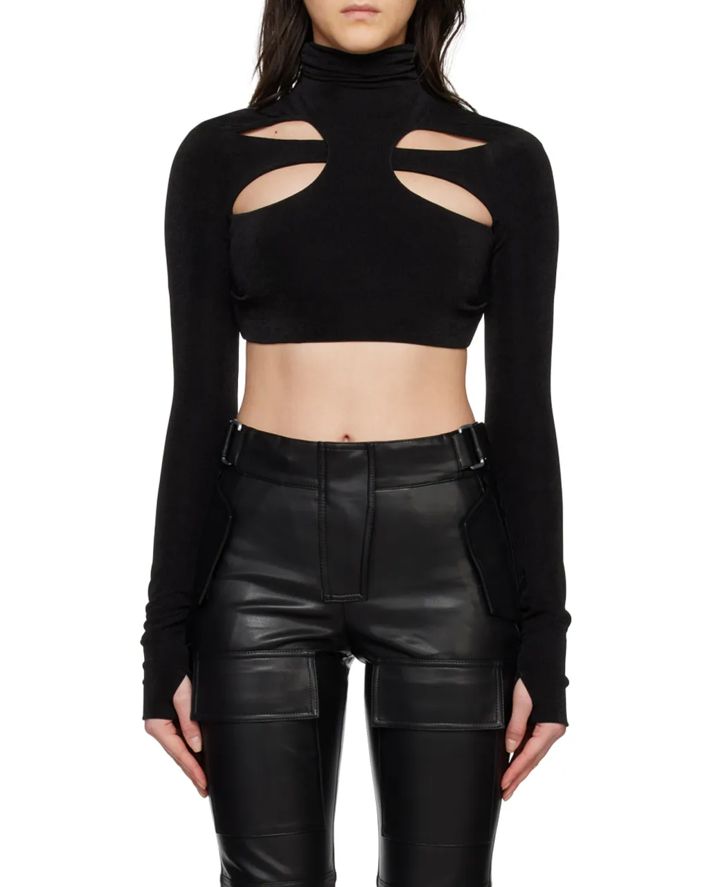 High-Neck Long-Sleeved Sweater