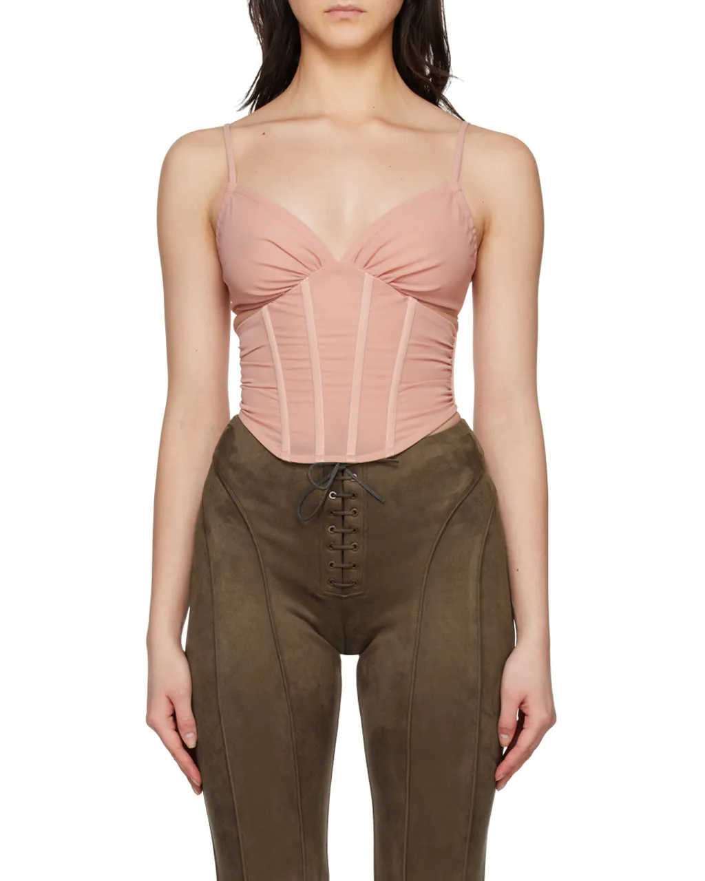 Corset-Style Cropped Top