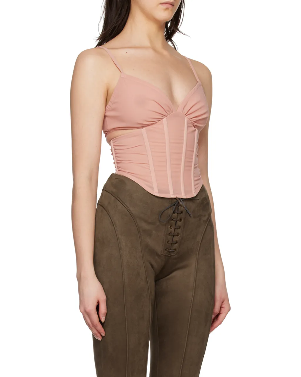 Corset-Style Cropped Top