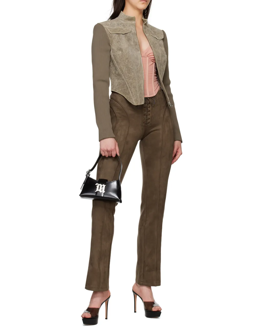 Corset-Style Cropped Top