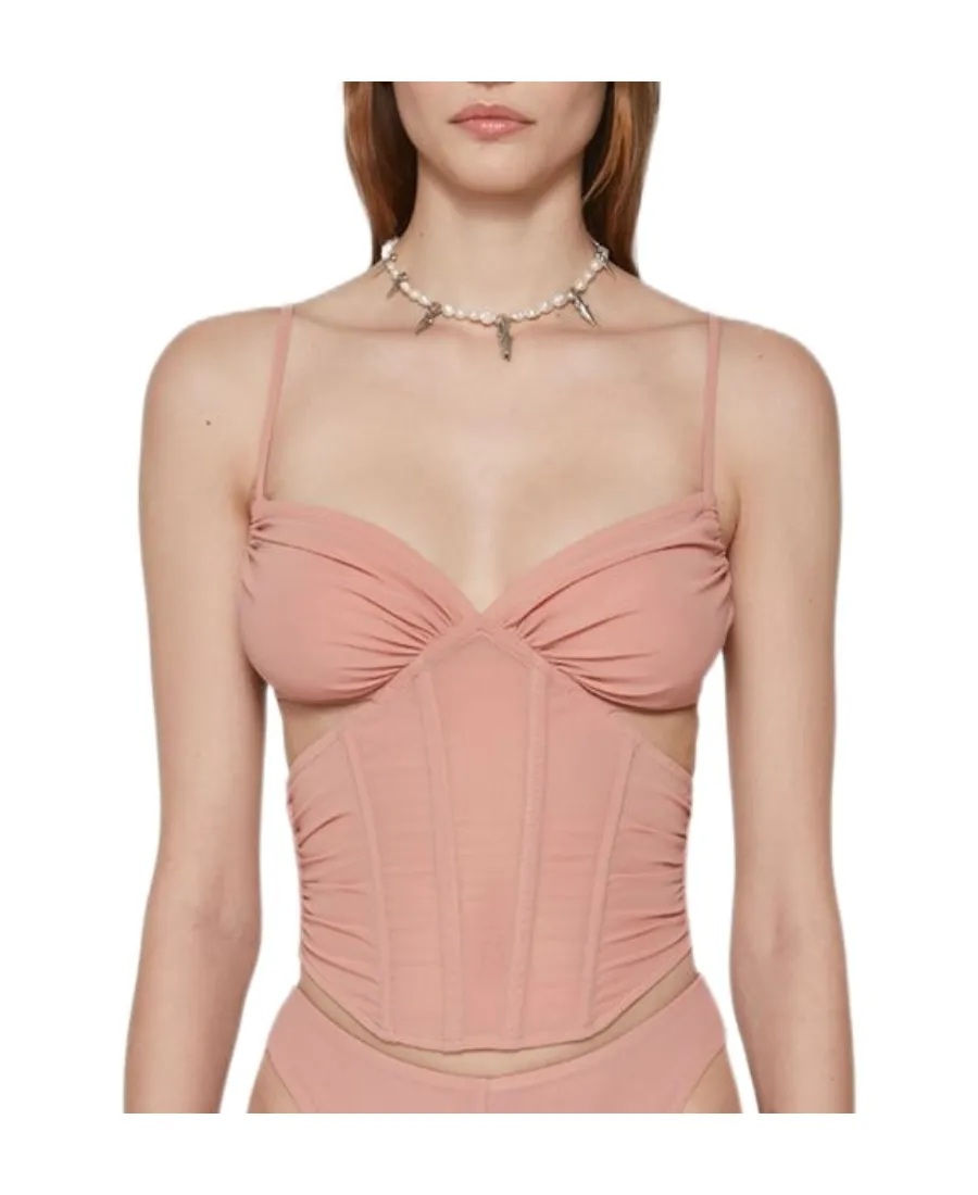 Corset-Style Cropped Top