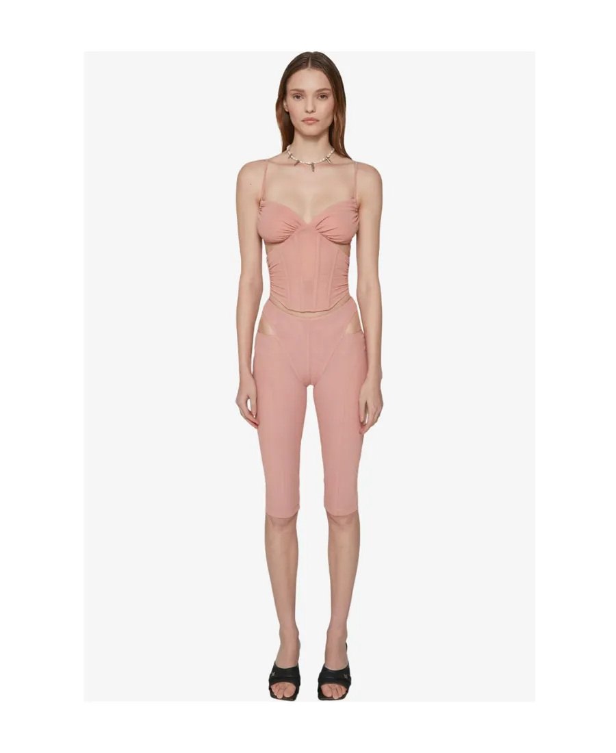 Corset-Style Cropped Top
