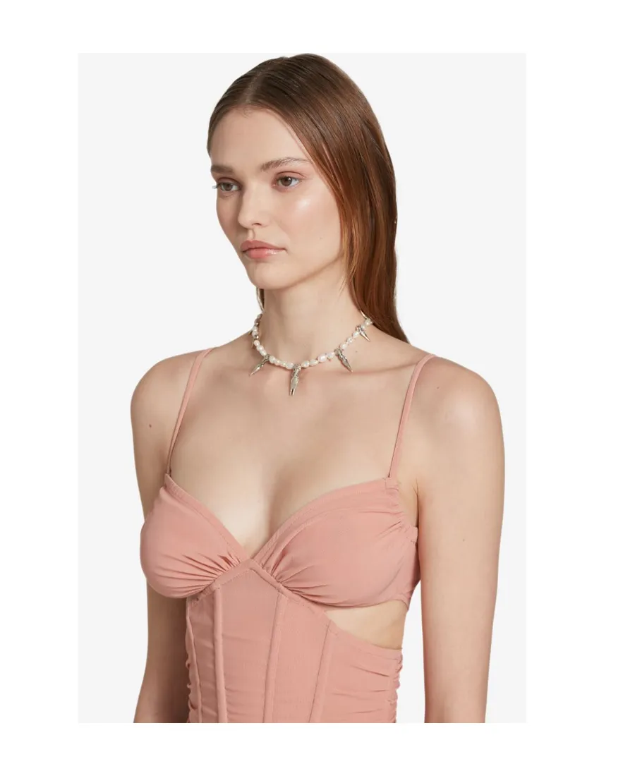 Corset-Style Cropped Top