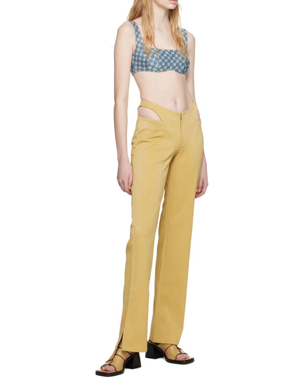 Monogram-Print Jacquard Bra Top