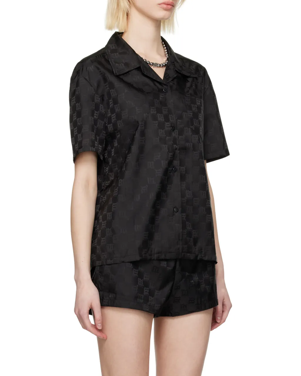 Monogram-Print Short-Sleeve Shirt
