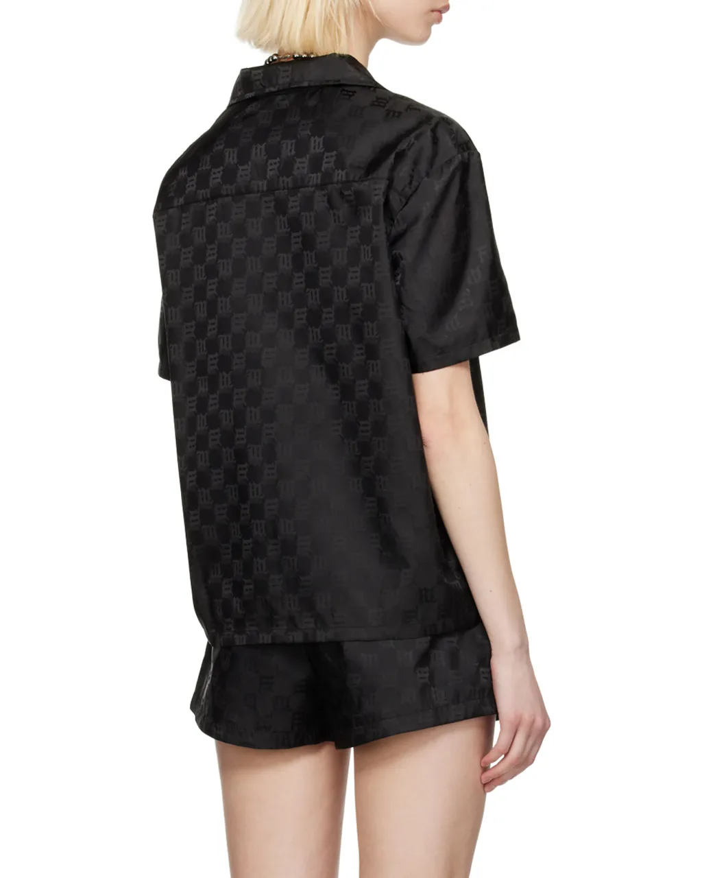 Monogram-Print Short-Sleeve Shirt
