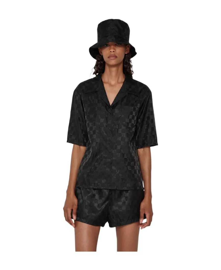 Monogram-Print Short-Sleeve Shirt