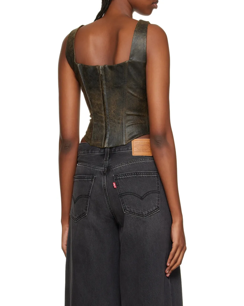 Cracked Effect Corset Top