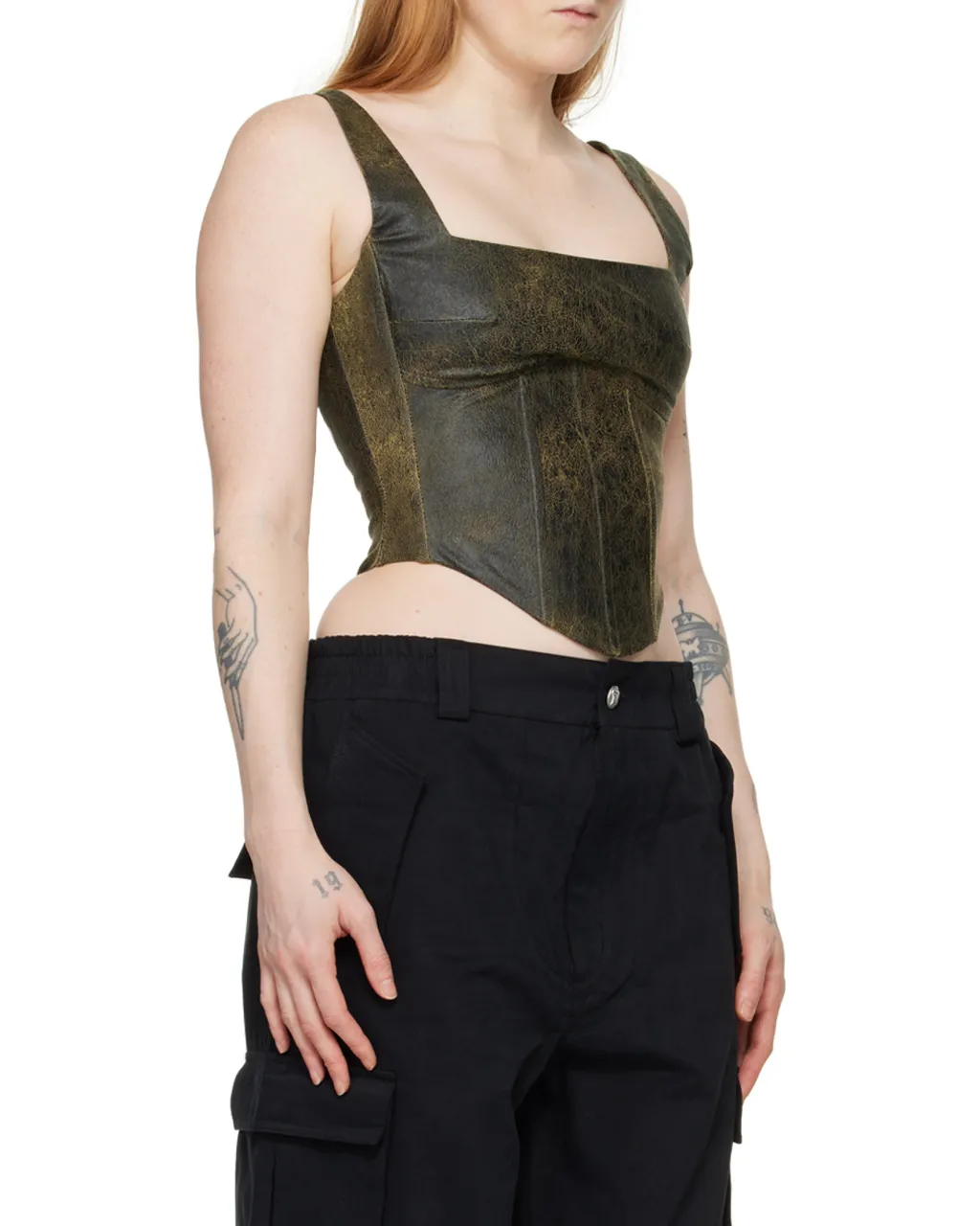 Cracked Effect Corset Top