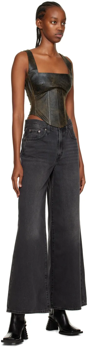 Cracked Effect Corset Top