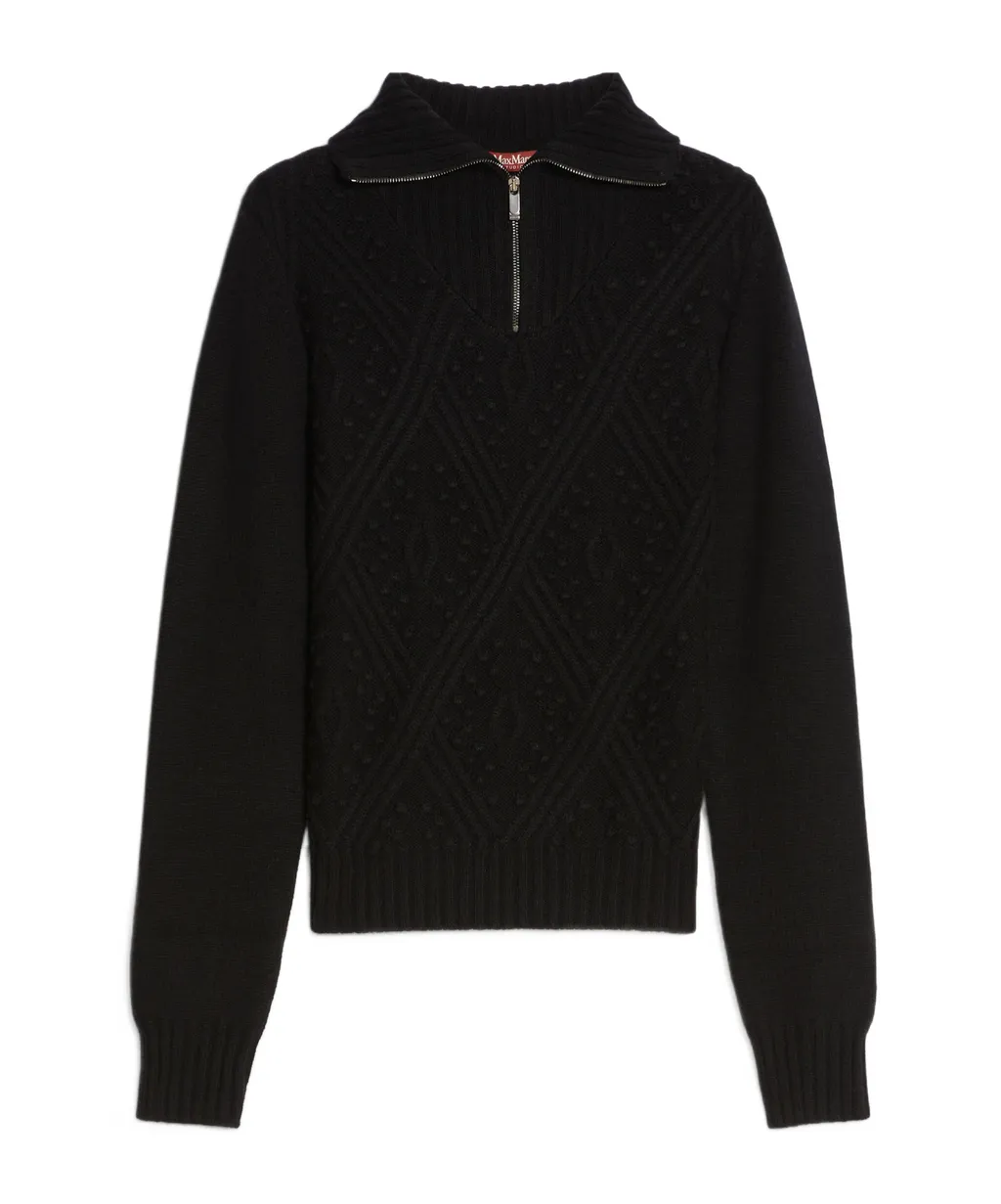 Semi-Zipper Cashmere Sweater