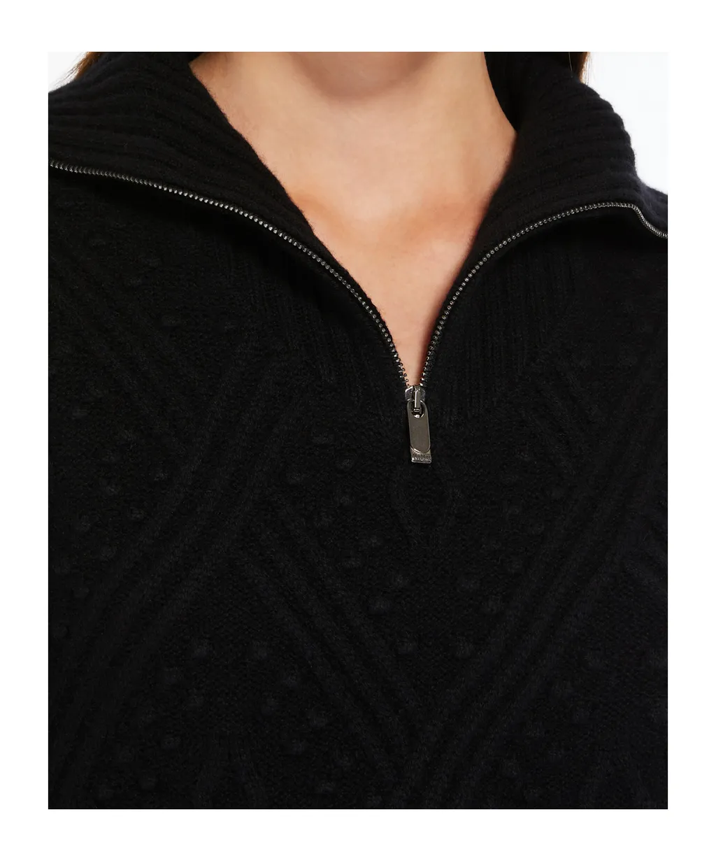 Semi-Zipper Cashmere Sweater