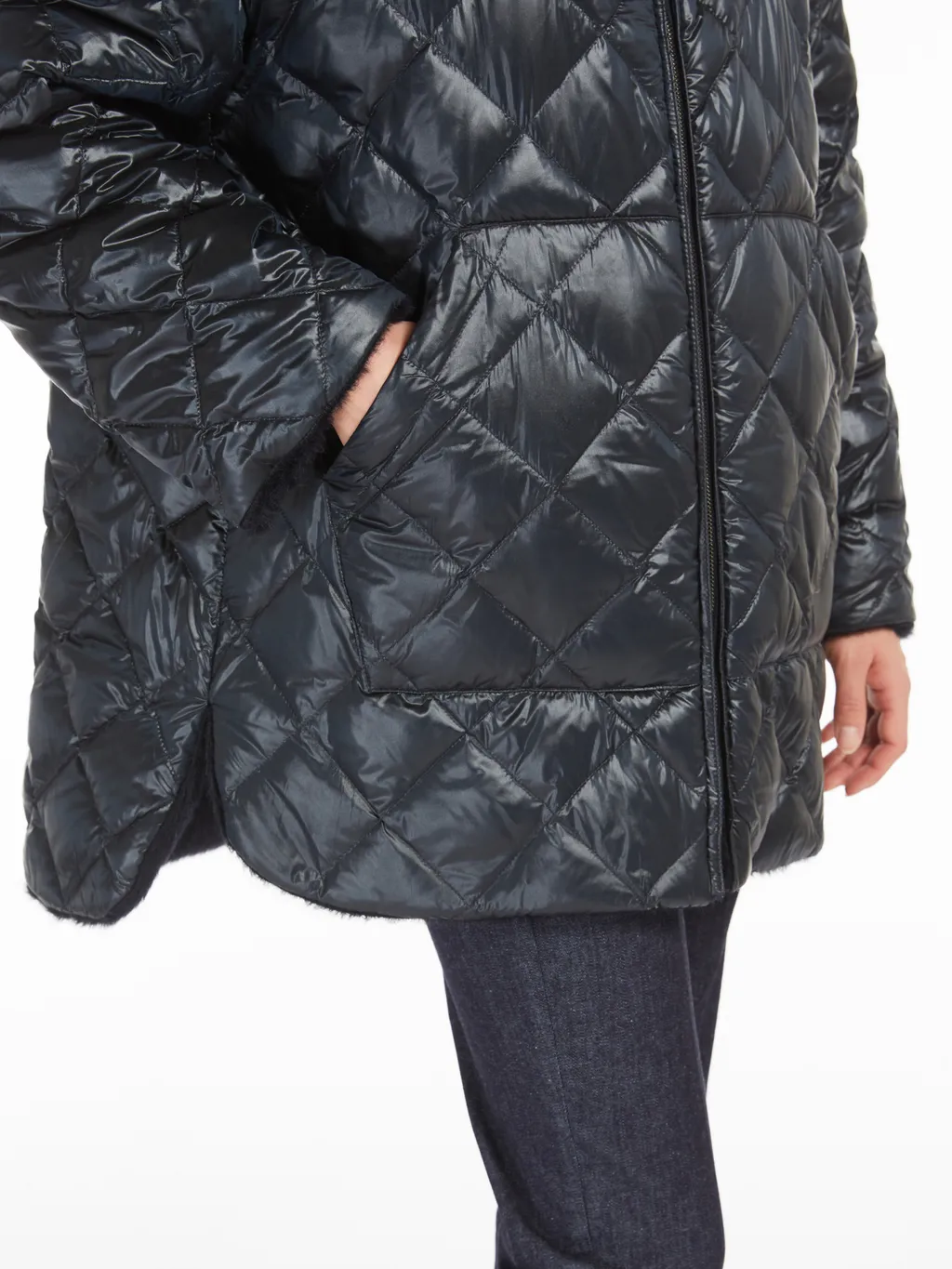 The Cube Zip-Up Long-Sleeved Reversible Coat