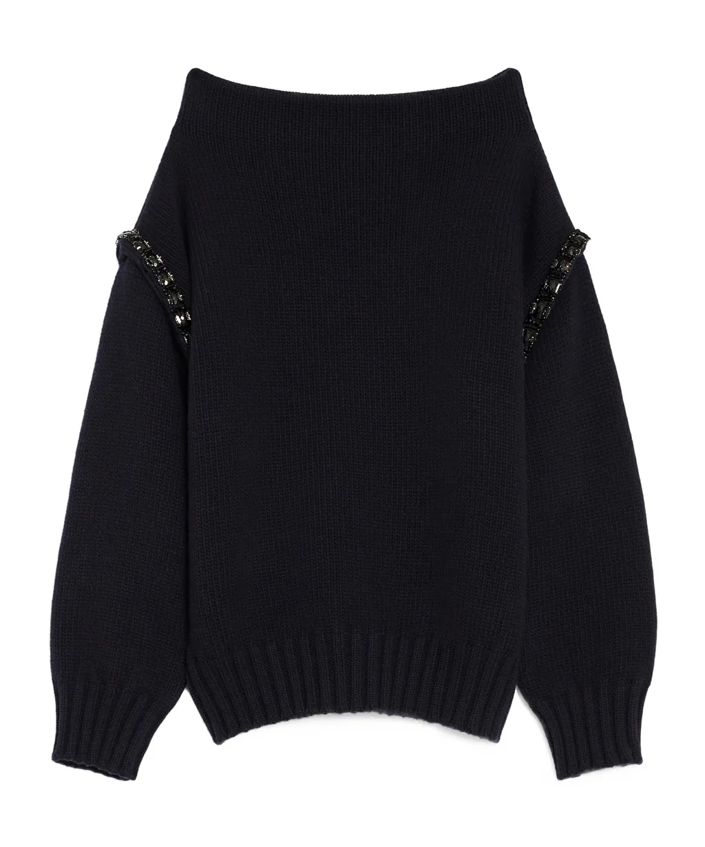 Embellished High Neck Jumper