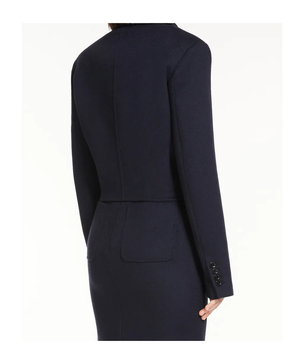 Sash Detailed Straight Hem Cropped Jacket