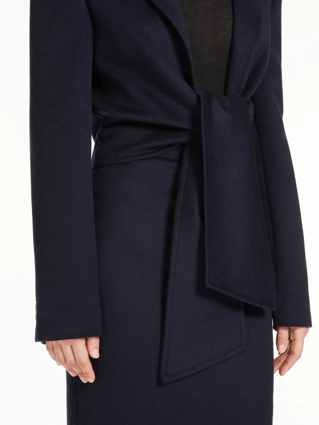 Sash Detailed Straight Hem Cropped Jacket