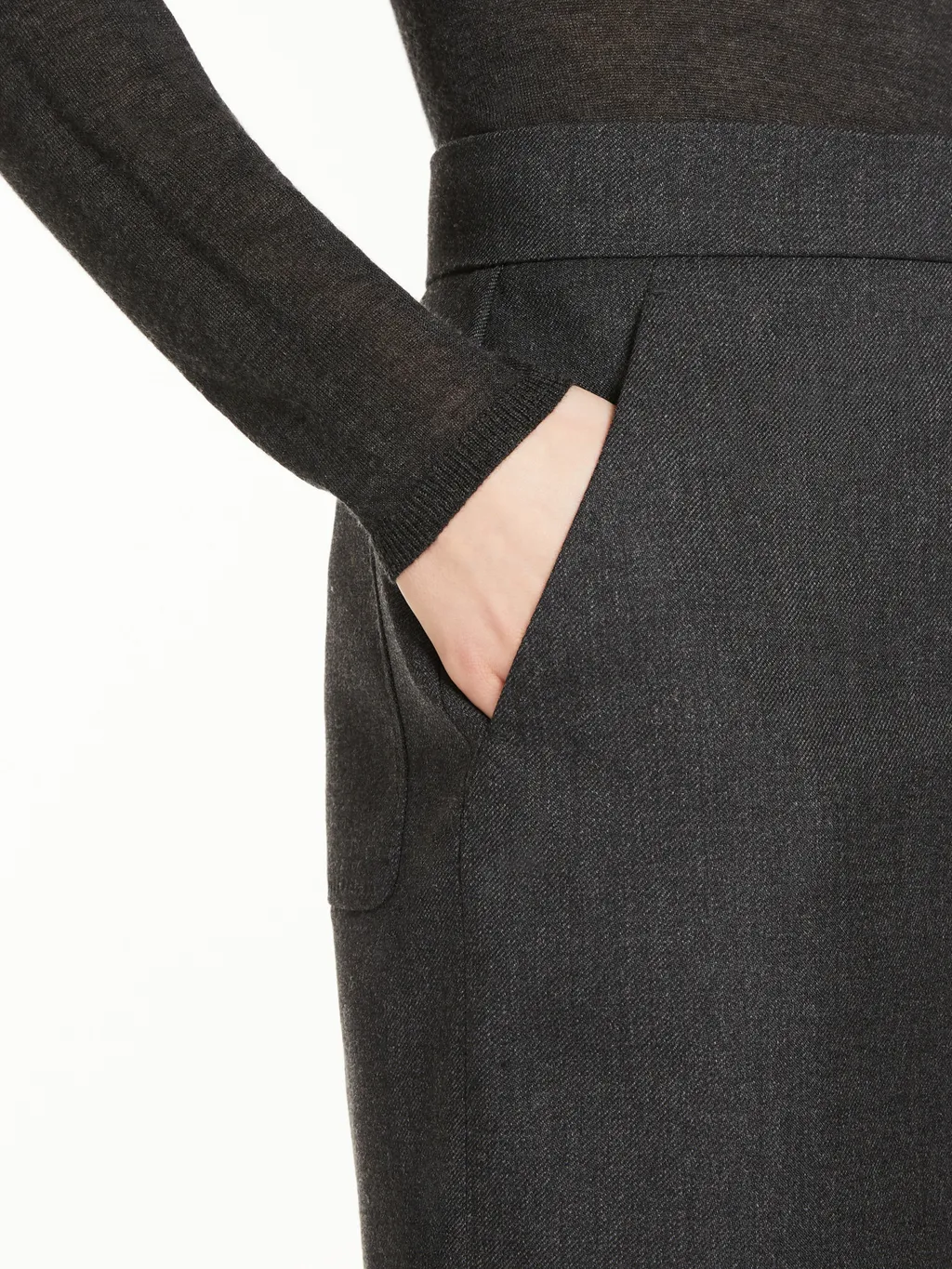 Wool Gabardine Mini Skirt