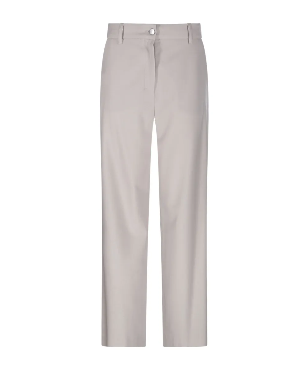 Button Detailed Straight Leg Trousers