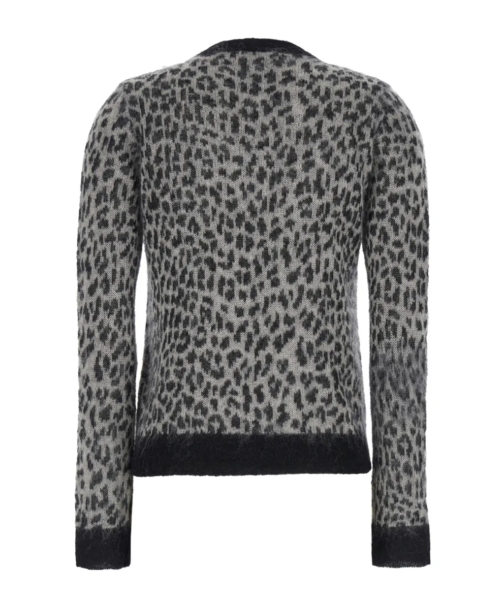 All-Over Patterned Crewneck Jumper