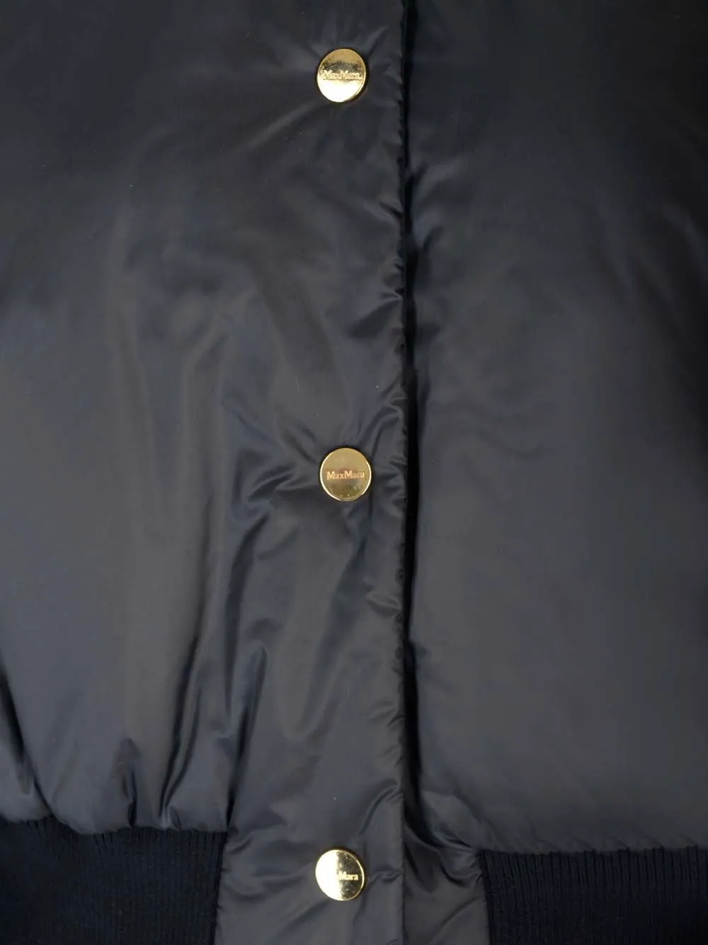 Buttoned Long-Sleeved Bomber Jacket