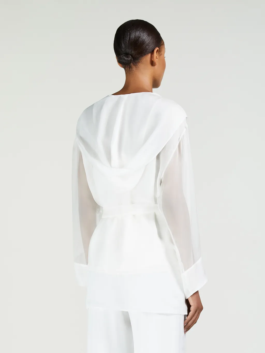 Hooded Chiffon Jacket