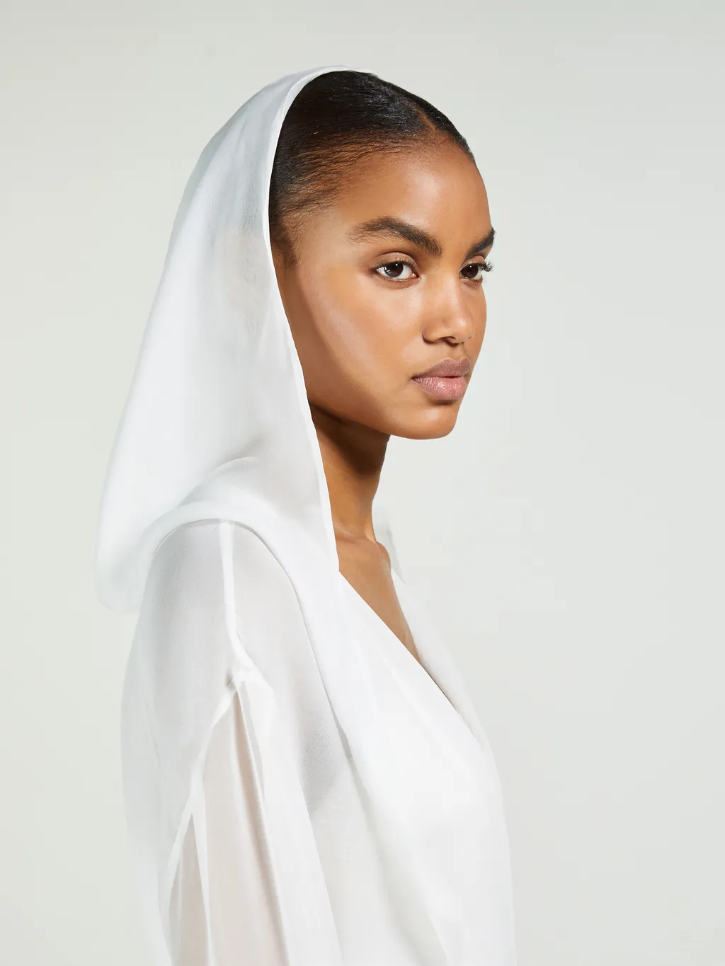 Hooded Chiffon Jacket