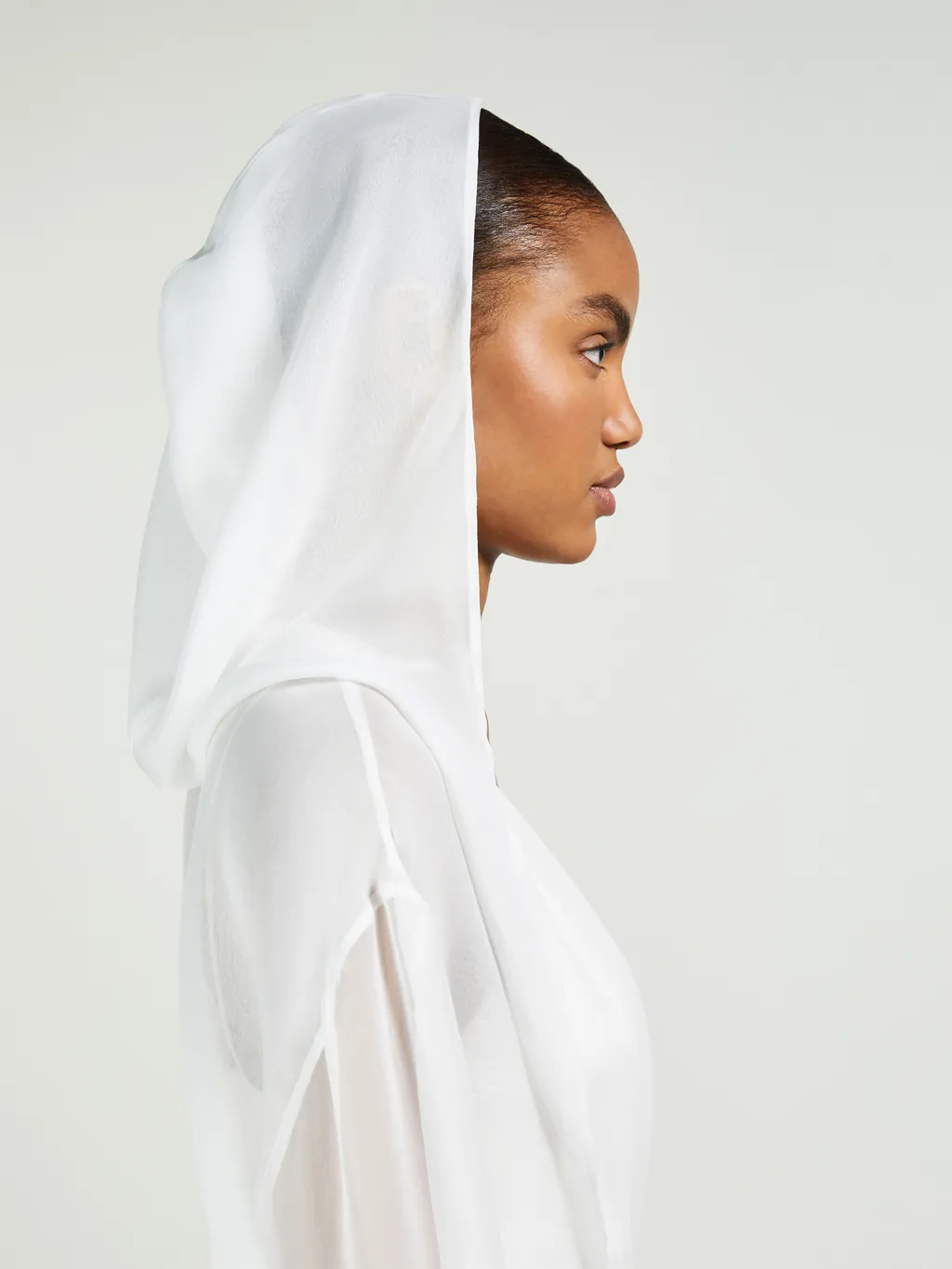 Hooded Chiffon Jacket