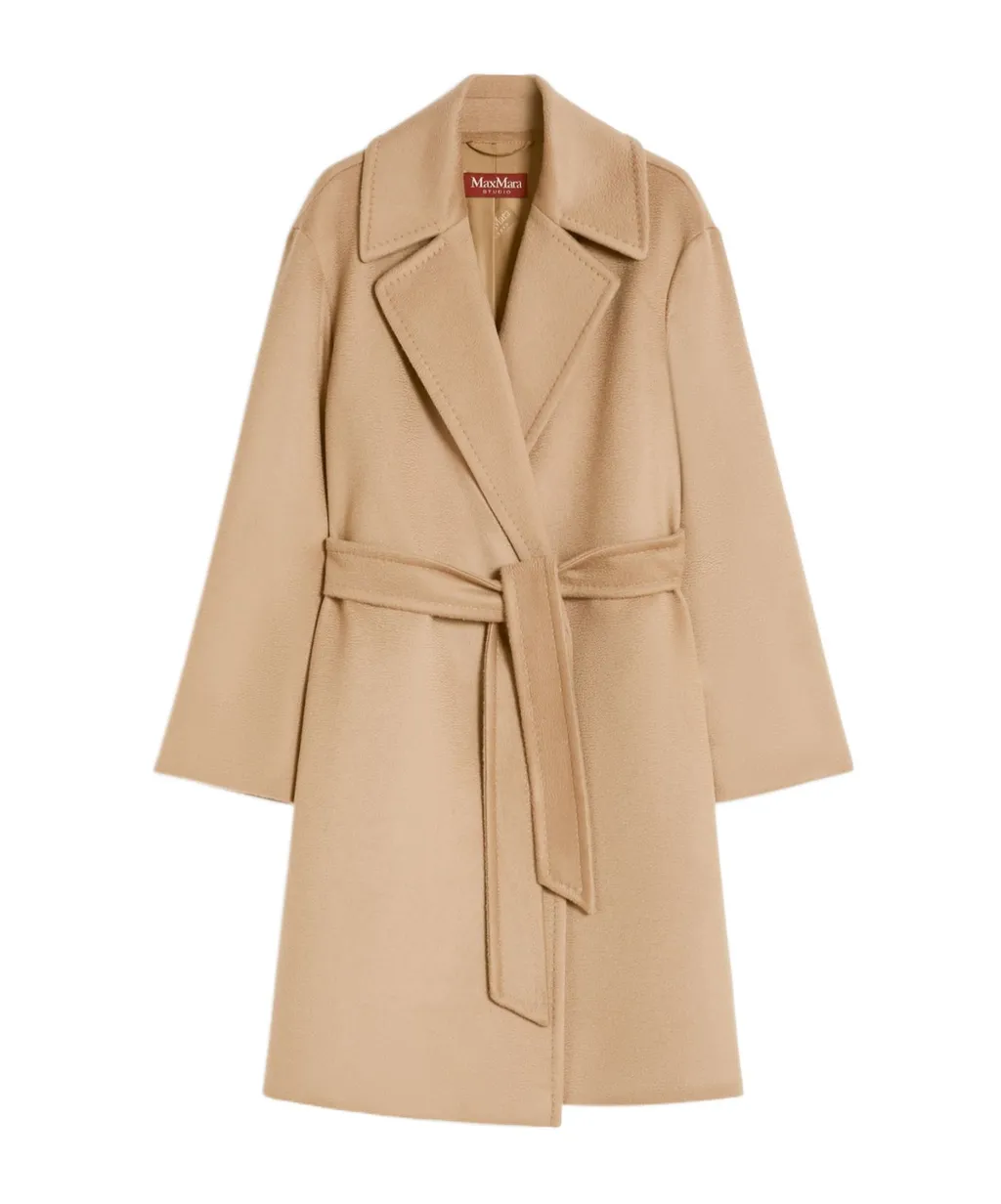 Belted Long-Sleeved Coat