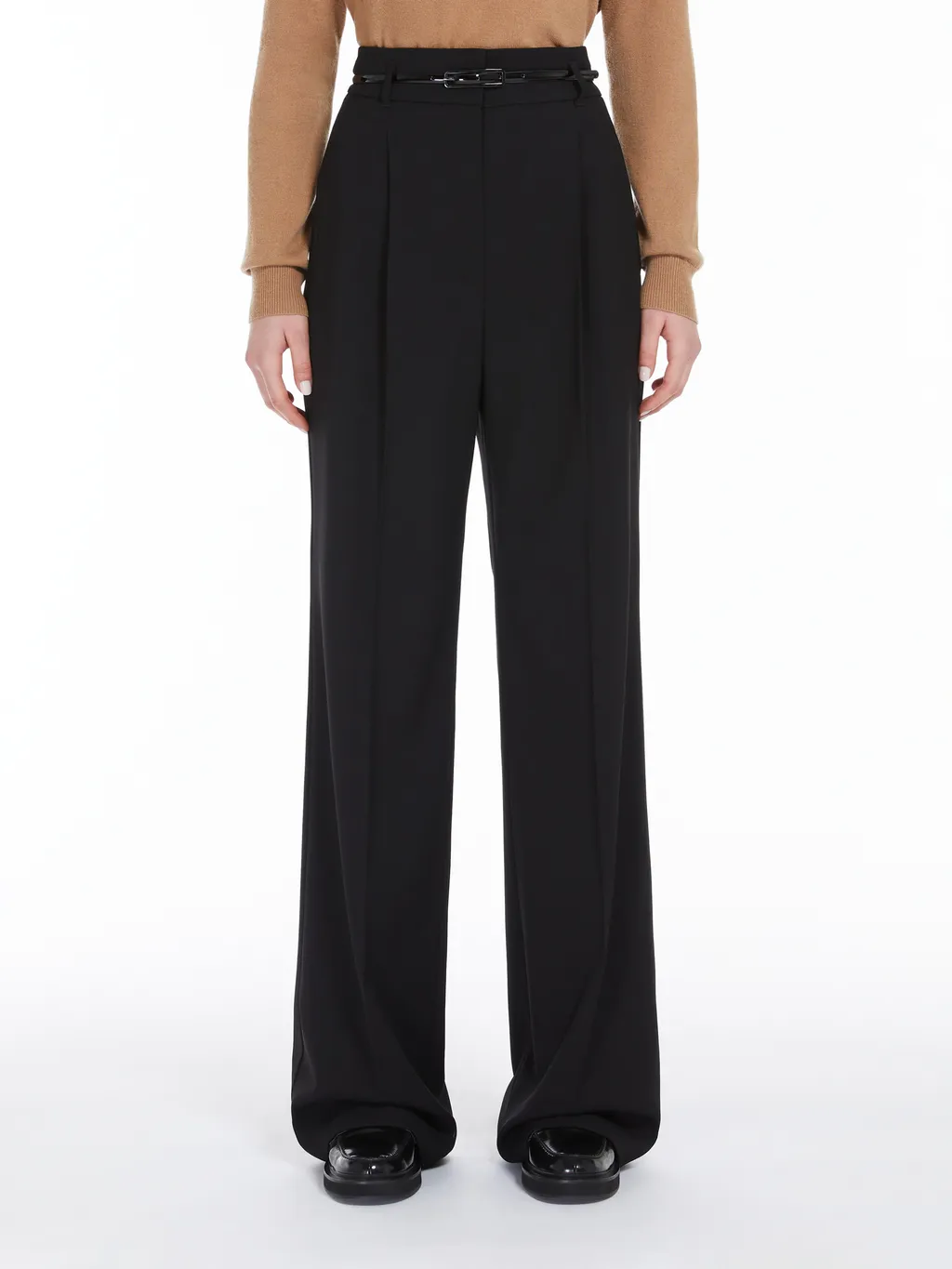 High Waisted Straight Leg Trousers