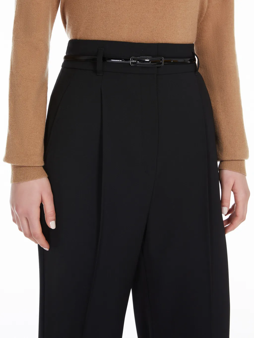 High Waisted Straight Leg Trousers