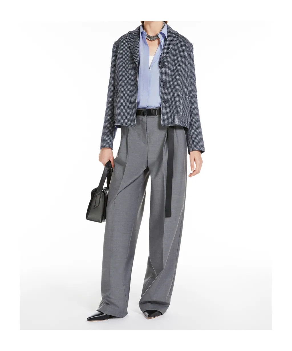 Belted Straight Leg Trousers