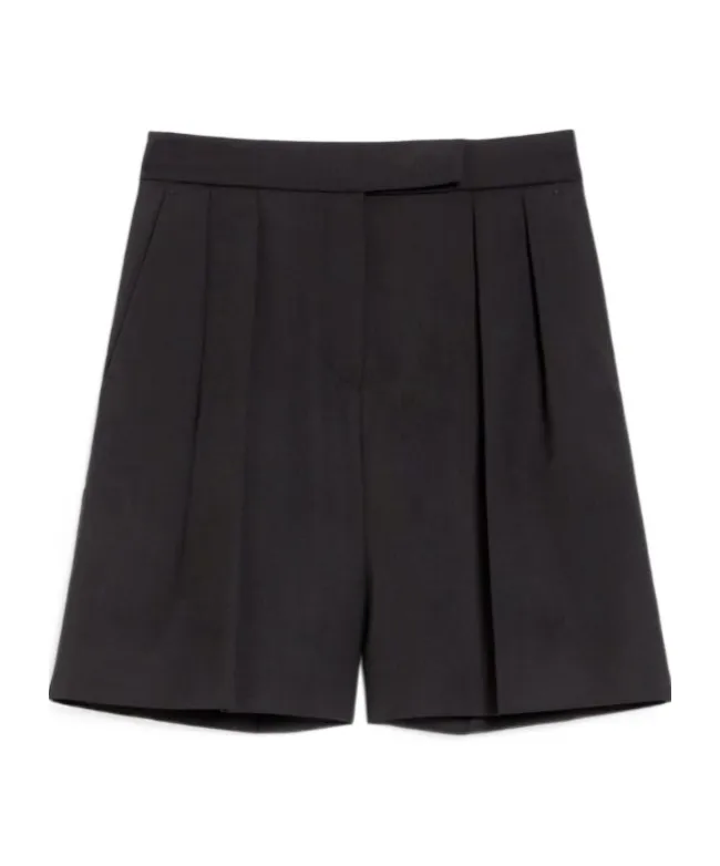 Jessica Pleat Detailed Shorts