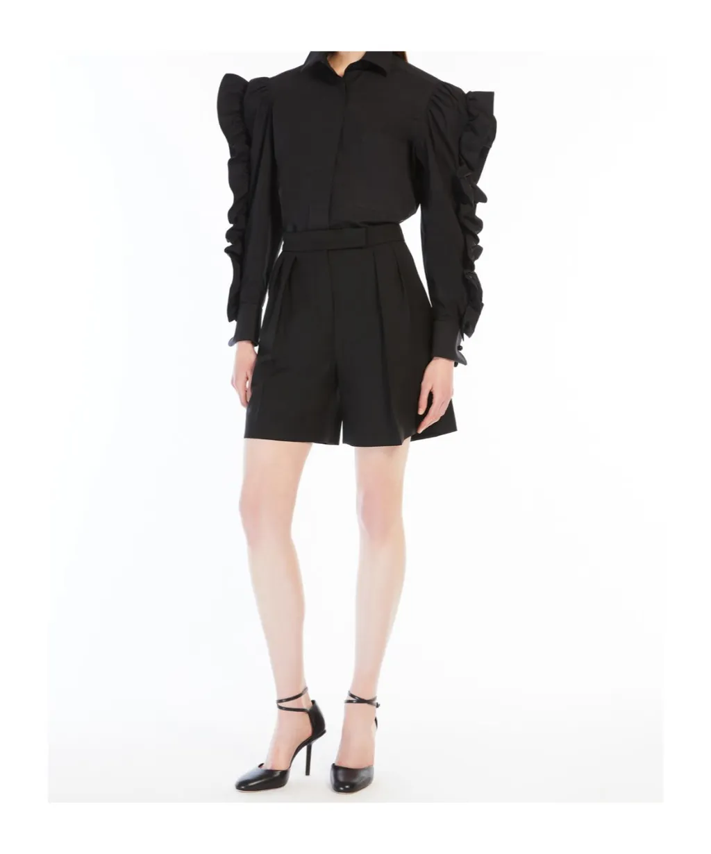 Jessica Pleat Detailed Shorts