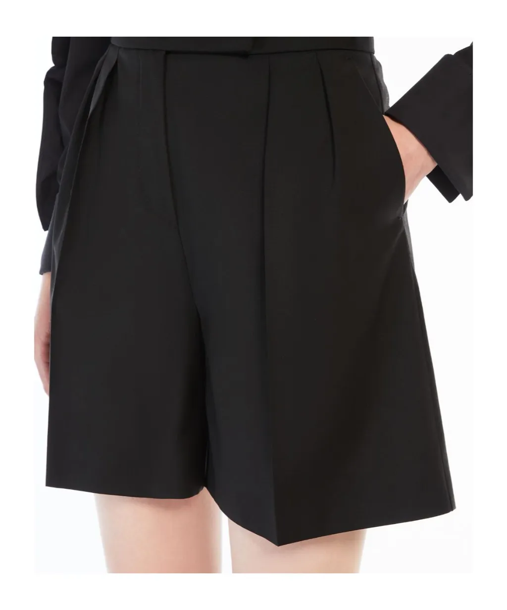 Jessica Pleat Detailed Shorts