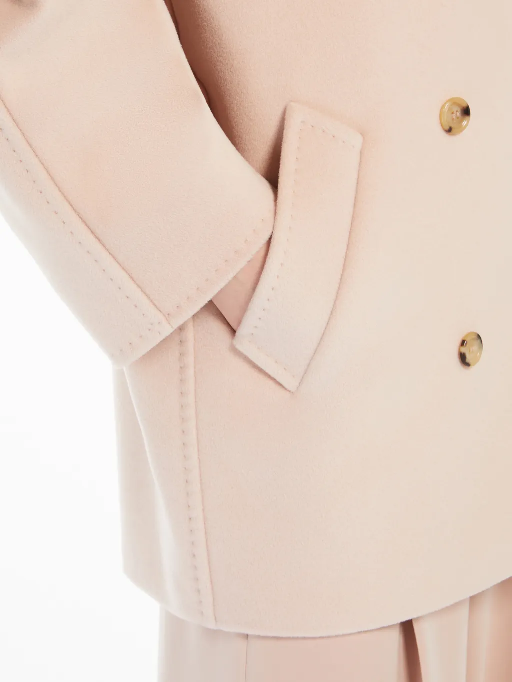 Double-Breasted Long-Sleeved Coat