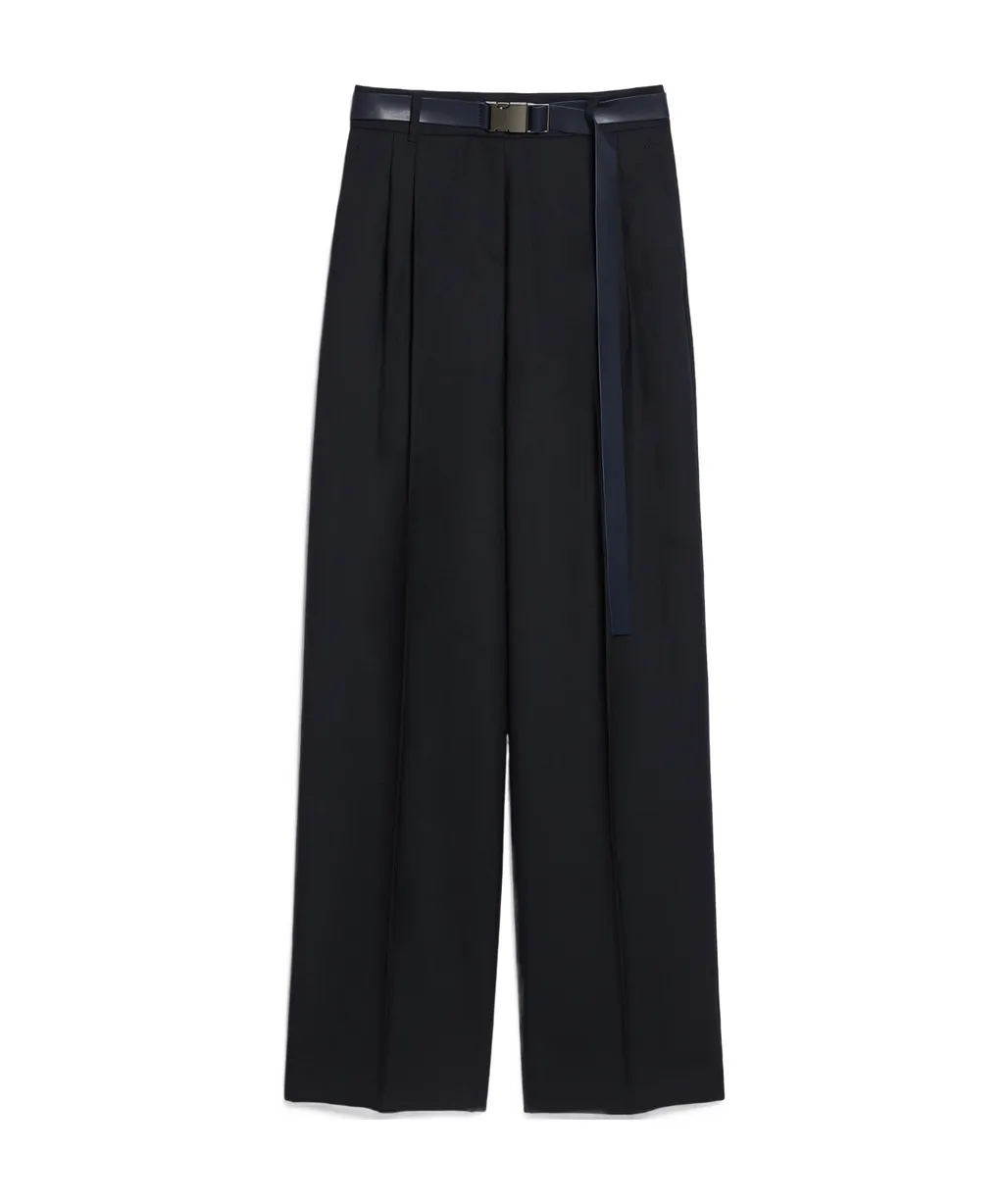 Belt Loop Wool Casual Pants