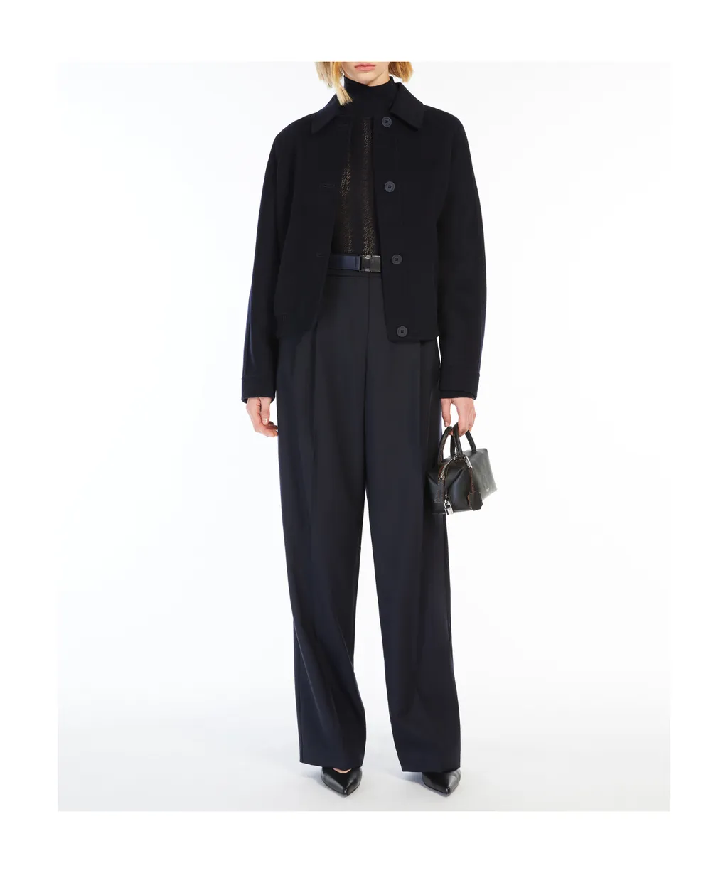 Belt Loop Wool Casual Pants