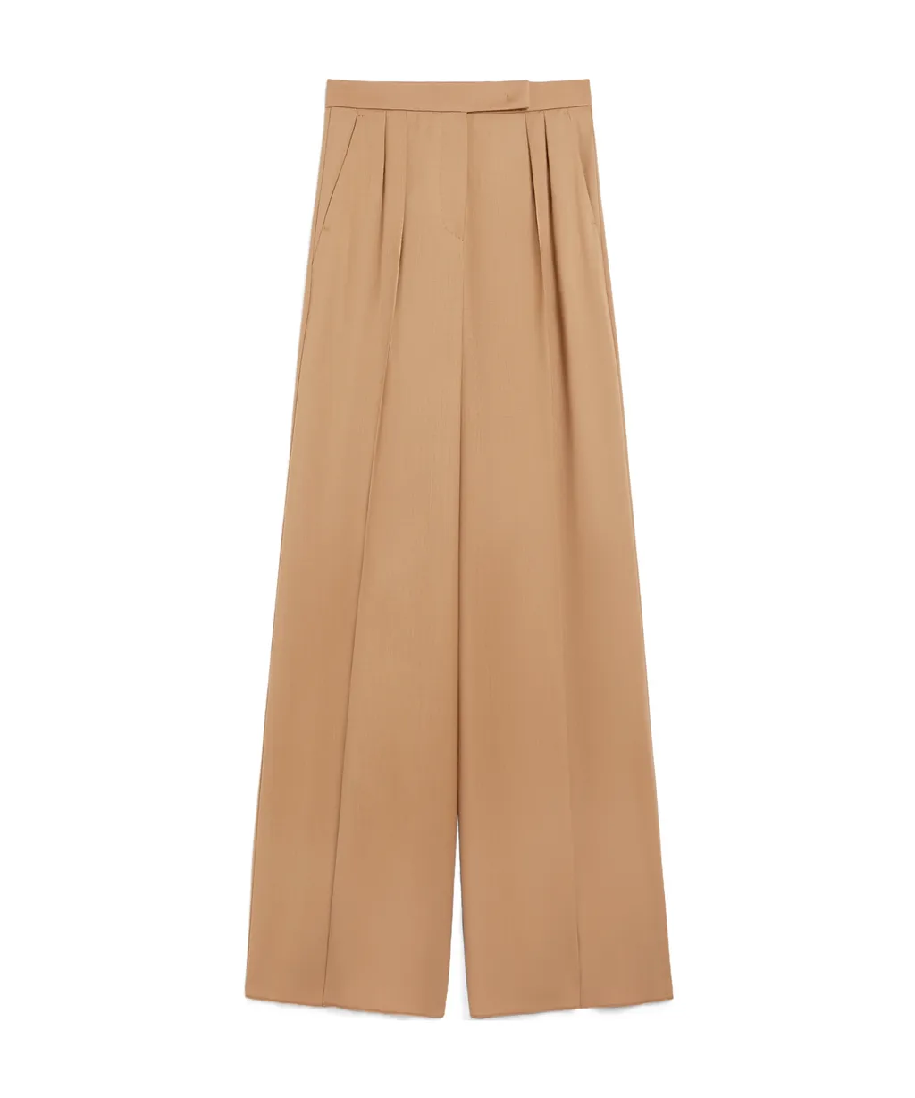Mid-Rise Wide Leg Trousers